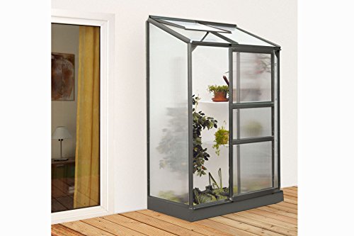 Preisvergleich Produktbild Vitavia Anlehngewächshaus Ida 900 HKP 4 mm 0,90 m², schwarz