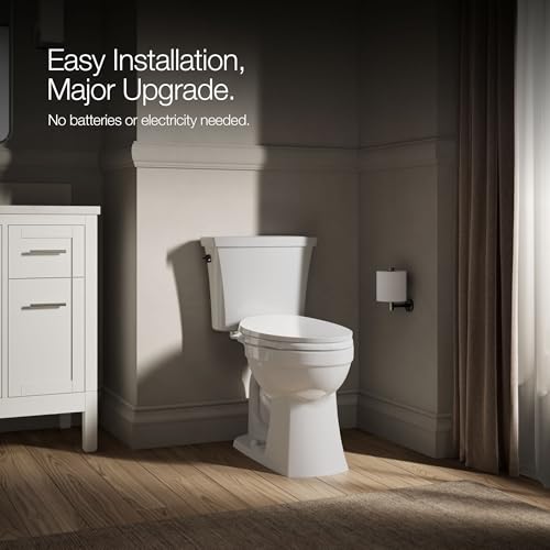 Kohler PureWash M300 Manual Elongated Bidet Toilet Seat, White Handle, Quiet-Close Lid Prevents Slamming, Toilet Bidet, Easy Installation with Quick-Release Hinges, Self-Cleaning Wand - image 2