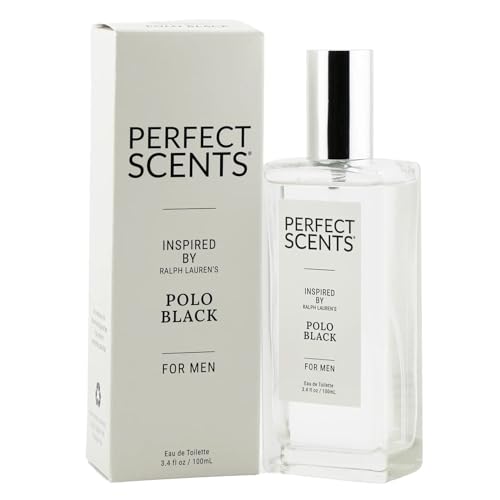Image of Perfect Scents Fragrances, Inspired by Ralp.h La.uren's Pol.o Black, Men's Eau de Toilette, CLEAN, Vegan, Paraben-Free, Never Tested on Animals, 3.4 Fluid Ounces