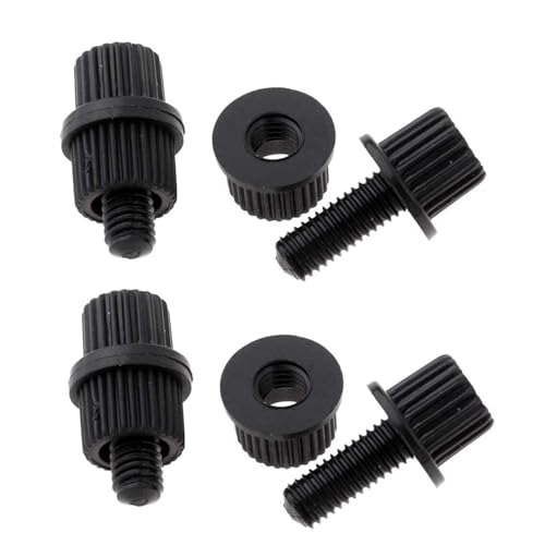Aurgiarme 4pcs Nylon License Plate Fasteners for Motorcycles Rustproof Screws Motorbike Mounting Hardware for Easy Install Simple and Stylish Design, Black