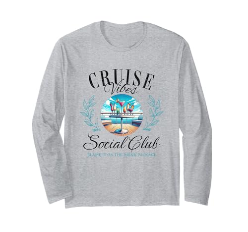 Cruise Vibes Social Club Taza para vacaciones familiares Cruise Life Manga Larga