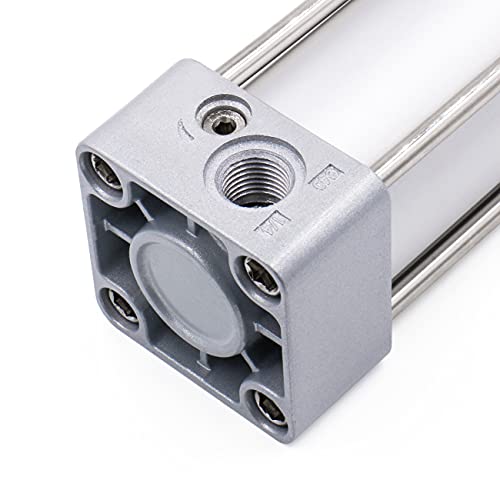 Heschen Pneumatischer Standard-Luftdruckzylinder, SC 40-800, PT1/4 Anschluss, 40mm Bohrung, 800mm Hub, Doppelt Wirkend