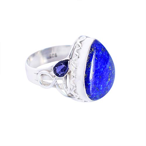 Bague argent 925 lapis-lazuli d'une élégance artisanale unique
