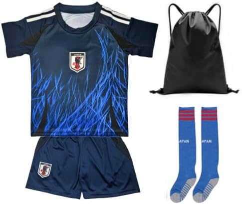 Amazon.co.jp: [MiraiHiraki] 子供用サッカーユニフォーム 4点セット