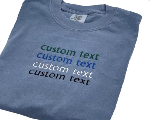 Comfort Colors Custom Embroidered Shirts for Women Men, Personalized Embroidery Shirts, Add Your...
