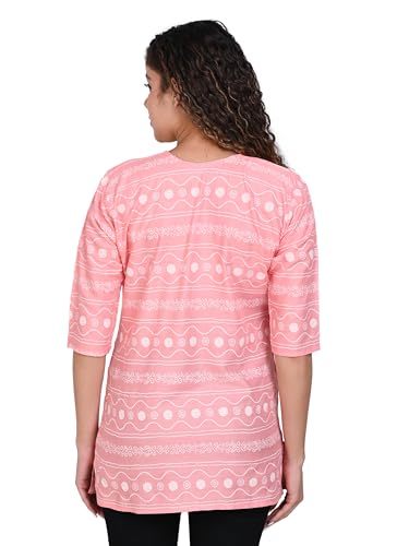 Image of OFEEFAN Women's Rayon Printed Short Kurtis - Pack of 2 | Ethnic Wear for Women | Regular Fit Comfortable Kurtas for Casual
