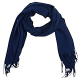 Photo Gallery avvolgimi sciarpa invernale con frange unisex in misto lana elegante a tinta unita (blu) Photo Gallery avvolgimi sciarpa invernale con frange unisex in misto lana elegante a tinta unita (blu)