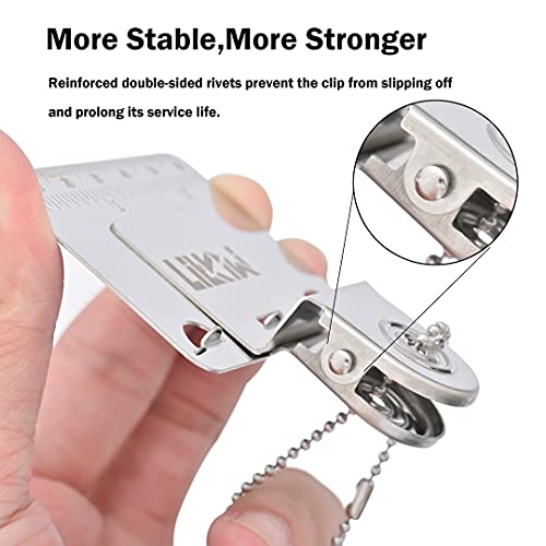 LitKiwi 4PCS Double Scale Measuring Tape Clip,304 Stainless Steel Corner Measuring Tool,Tape Accurately Position Measure Tool,Fixed Point Measurement,Corners Clamp Precision Marking Tool