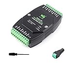 Industrial 8-Ch Analog Output Module 12-bit DA Conversion DC 7~36V Wide Voltage Power Supply, Sending Modbus RTU Protocol Commands via RS485, 8-CH Voltage Output