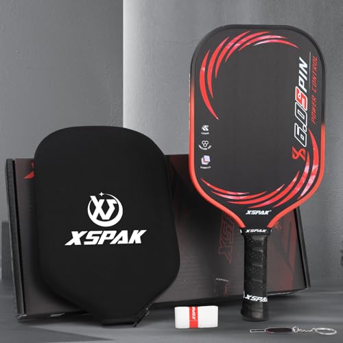 Image of XS XSPAK Carbon Fiber Pickleball Paddle - Tournament Edition - World Champion Surface Technology Options Pickleball Racket - USAPA Polypropylene Honeycomb Paddle with Cushion Comfort Grip