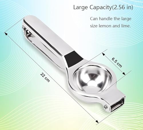 Image of Brunchy Lemon Squeezer Stainless Steel - Food Grade, Nimbu Squeezer with Bottle Opener, Comfortable Handle - Premium Stainless Steel Finish for Effortless Juicing (StainlessSteel)