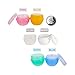 Wopanxye 6 Pieces 10G/10ML Multi-color Frosted Container Jars with Inner Liner for Bath Lotion, Toners, Lip Balm, Creams, Slaves, Scrubs, Oils, Makeup Sample Jar, BPA Free, Gift Spatulas & Labels