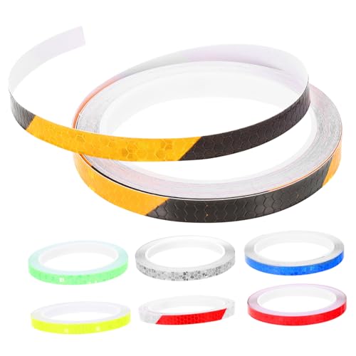 Abaodam 7 Pack Bike Wheel Reflective Stickers Stickers for Bikes Decorative Reflective Tape