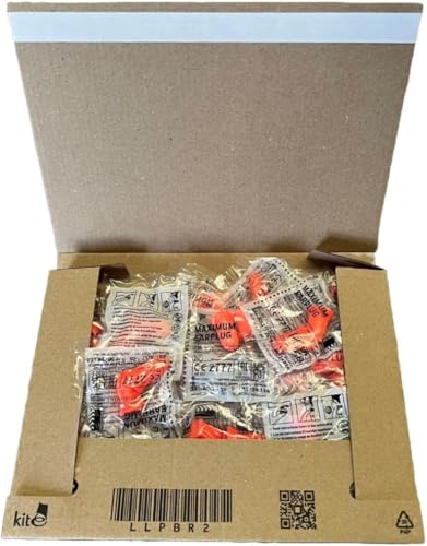 20 paia di tappi per le orecchie Howard Leight Max 1 di WWYE, in morbida schiuma, SNR da 38 dB, ideali per dormire, viaggiare, studiare, lavorare e rumori forti