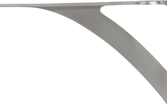 A29 Shelf Brackets, Solid Brass, Brushed Nickel Finish, Set of 2