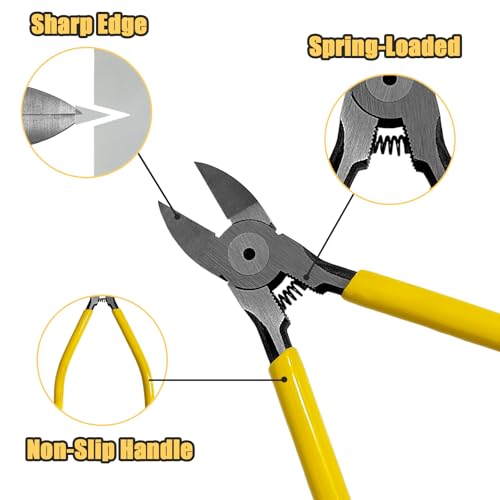 Image of Wire's Cutting Diagonals Cutting Pliers - Flushes Cutter's, Small Cutterr Snips,Flushes Pliers, Wire's Cutterr for Crafting, Jewelry Making, Soft Copper Wire, Floral. ect. (6 inch)