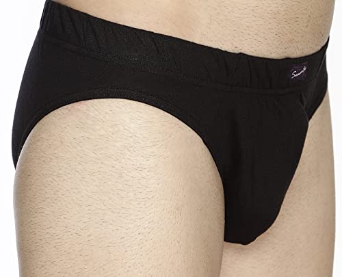 Image of Semantic Men's Solid Cotton Brief Underwear - Pack of 3