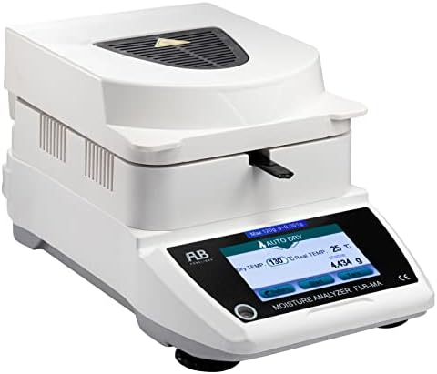 Moisture Analyzer Balances Meter 0.001g Readability,120gx0.001grams, 110V, Touch Screen in English and Spanish