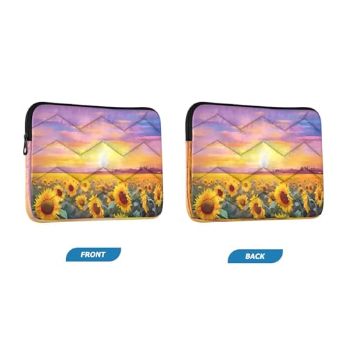 Funda para portátil con pintura de girasoles rurales para laptops 13-14 pulgadas miniatura 2