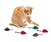 SRUILINY 20 Pack Furry Cat Toys Mice Rattle Mice Cat Catcher Assorted Color
