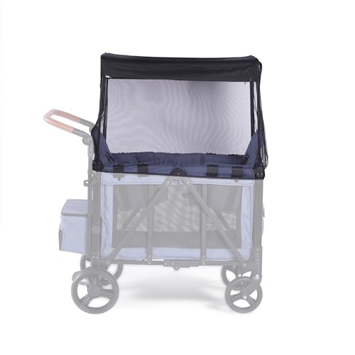 SeedFuture Mosquito Net Cover for W2 Stroller Wagon, Mosquito Net Compatible with WONDERFOLD W2, Black - Thumbnail 5