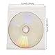 HAPPYLIVE SHOPPING 100 Stück Premium CD- / DVD-Hüllen, dickes Vliesmaterial, doppelseitige Nachfüllfolie, Plastikhülle für CD und DVD, weiß