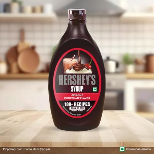 Image of HERSHEY'S Chocolate Flavored Syrup | Delicious Chocolate Flavor | 1.3 kg Bottle, Liquid (Pack of 3)