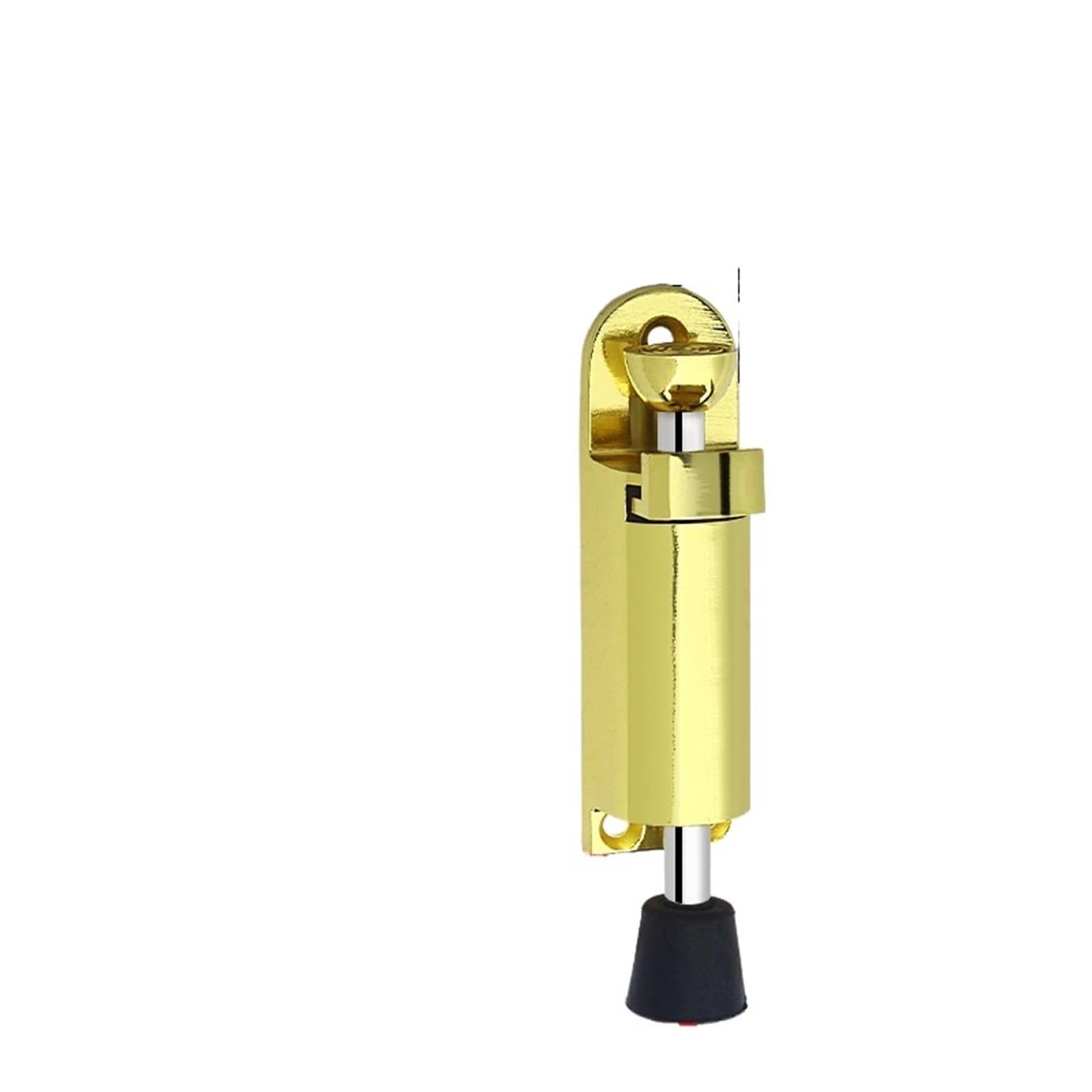 Door Stop Easy Step Door Stopper Kickdown Stop Spring Loaded Telescopic On/Off Holder Randomly Hardware(Small-Gold)