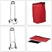 Relaxdays Chariot de courses pliable, sac amovible 28 l, chariot