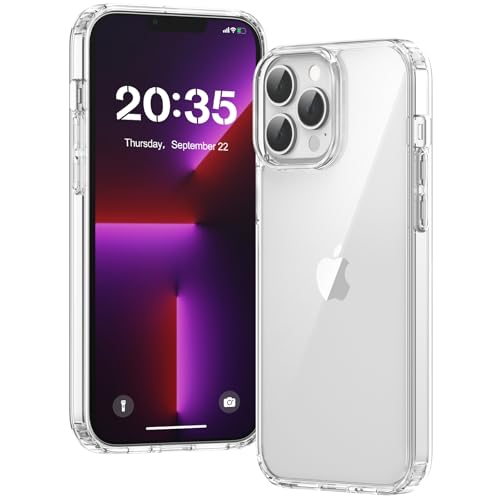 Voyahülle Hülle für iPhone 13 Pro Max Hülle Anti-Vergilbung Transparent Handyhülle Stoßfest Schutzhülle Premium Kratzfeste Case für iPhone 13 Pro Max - Durchsichtig