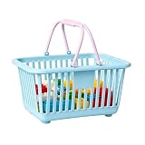Mini cestino della spesa – Organizzatore portatile con manici – Piccoli cestini – Ideale per giocattoli, snack, ufficio, bagno, casa, spesa, dormitorio, cucina, ripostiglio