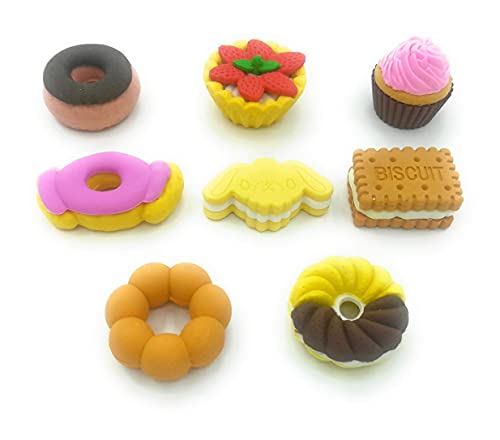 Food Erasers Ohill Pack Of 46 Pencil Erasers For Kids Pull Apart 3D Mini Erasers Assorted Food Cake Dessert Puzzle Erasers For Birthday Party Supplies Favors, School Classroom Rewards And Novelty Toys #TOP7
