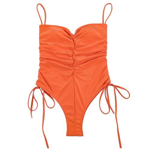 Traje de baño para mujer que moldea el abdomen con cordón ajustable