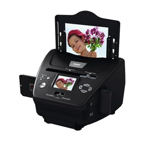 Rollei PDF S 240 SE Multiscanner für Fotos Dias und Film Negative 35mm 135, 3R/4R/5R Photo und Visitenkarte Digitalisieren Konverter Gerät mit Farbmonitor, Foto-Scanner-Dias-Negative-Digitalisieren