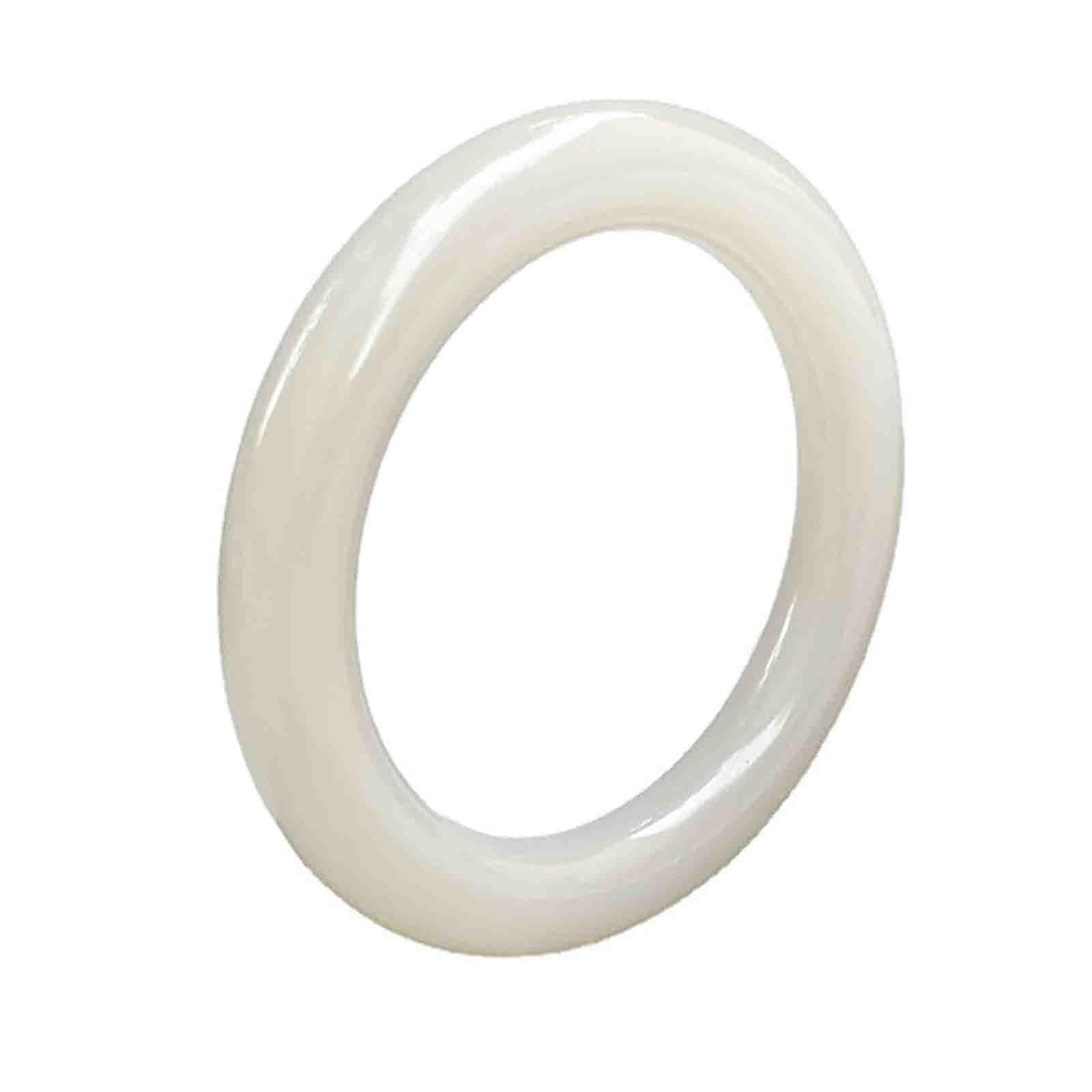 Bracelet jonc en jade blanc naturel pour femme avec son écrin à bijoux raffiné