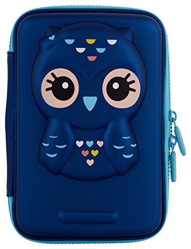 Ofsign Cute Smiley Multi-Purpose Pencil Case for Boys Stylish, Pencil Pouches for Girls, Boys, Men, Kids for Travel (Blue)