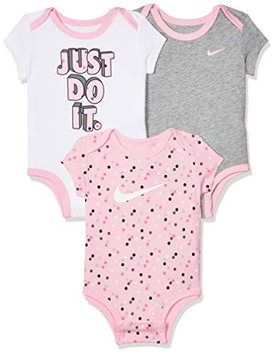 Image of Nike Infant Short Sleeve Bodysuits 3 Pack (Multi(06G158-A8F)/P, 6 Months)
