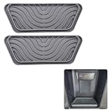 ZHMEINA 2 Pack Silicone Refrigerator Drip Tray, Cuttable Refrigerator Drip Catcher, Protects Ice and Water Dispenser Pan, Fridge Spills Water Pad for Whirlpool, GE, Samsung, (Rectangular, Gray)