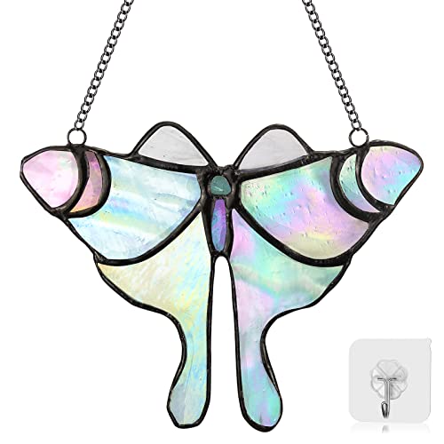Butterfly Suncatcher, Garden Sun Catchers Stained Glass Window Hanging Decor (Blue) #TOP16