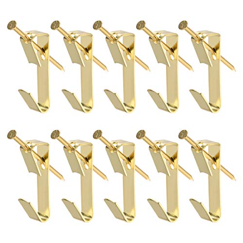 Image of uxcell Picture Hangers with Nails - Photo Frame Hanging Hooks Kit for Wall Mounting - Holds 50 Lbs - 25 Pcs