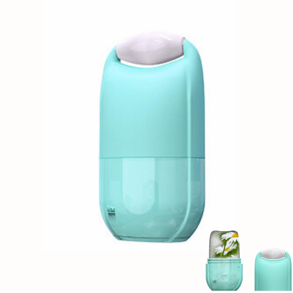 Masajeador Facial 2 en 1 con Piedra Natural Jade y Cuarzo Rosa y Rodillo de Hielo Facial/Crioterapia Facial/Masajeador Rostro Antiarrugas/Terapia Anti Arrugas/Gua Sha