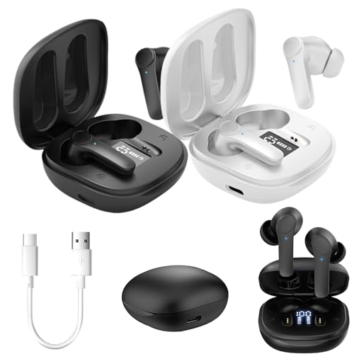 Camidiont Respondvi 翻訳イヤホン 翻訳イヤホン イヤホン イヤホン 翻訳デバイス ポータブル 144言語&アクセント 双方向インイヤートランスレーター リアルタイム (ブラック+ホワイト)