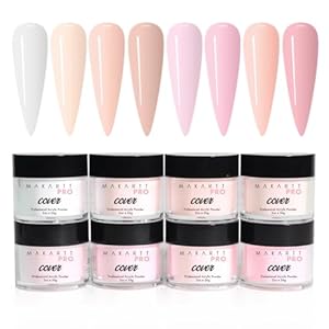 Professional Acrylic Cover Powder Set – Luxury Collection – Cool Tone Set 8 pcs 2 oz Acrylic Cover Powders