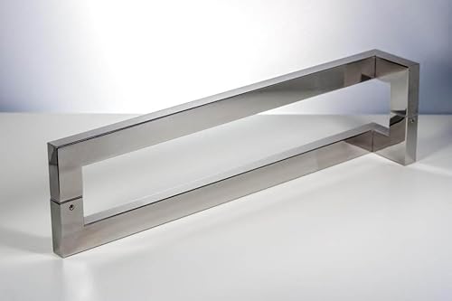 Miniatura 3 de Manija cuadrada rectangular de acero inoxidable moderna contemporánea para puerta de entrada barra de tirador de cristal de ducha puerta corredera