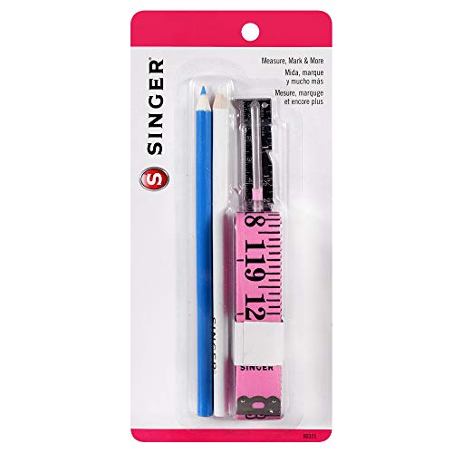 SINGER Measure, Mark and More - 120-Inch Tape Measure, 2 Fabric Pencils, & 6-Inch Sewing Gauge
