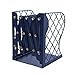 Produktbild Liuxiaomiao Buchstützen Metall-Dekor-Adjustable Buch Ends for Schreibtisch Regal Büro-Briefpapier-Kind-Geschenk Für Büro und Schulheim (Color : Blue, Size : 15cmx10cmx19cm)