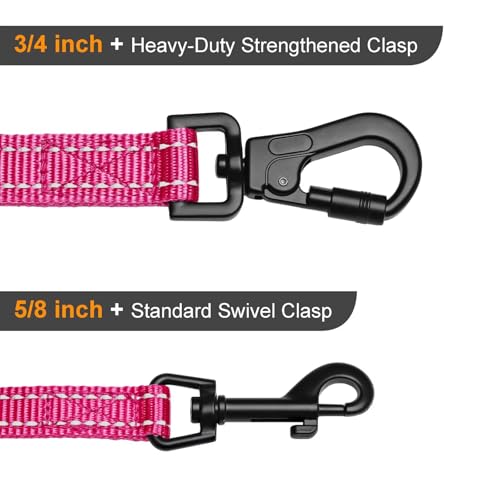 Didog 6 FT Hot Pink Dog Leash for Small Medium Dogs, Reflective Dog Leash with Soft Padded Handle, Slim 5/8" Width & 360° Swivel Clasp for Daily Walking/Training by Didog - Used condition - Image 5