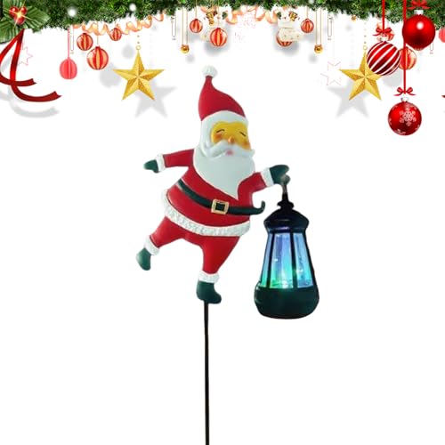 Generisch Lámparas solares navideñas | Lámpara de suelo de Papá Noel decoración de jardín | Luces solares de Navidad para exteriores - para jardín, camino, terraza, paisaje, patio trasero, granja