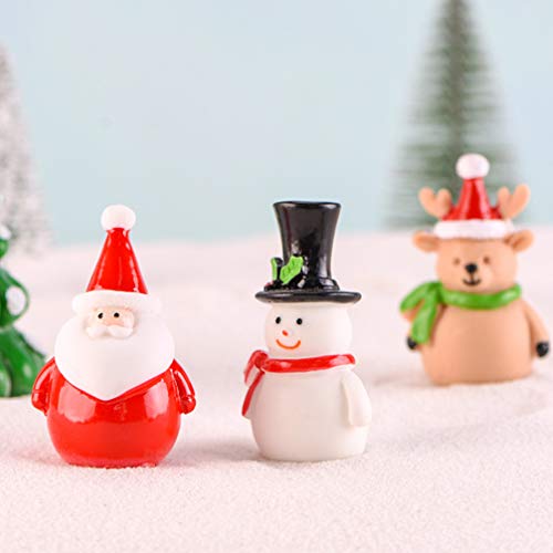 WINOMO 21Pcs Kit Enfeites de Natal Figuras Em Miniatura Mini Enfeites de Natal Do Boneco de Neve Flo