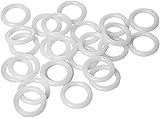 100pcs O Rings White Plastic Rings for Roman Shades 5/8'(16mm),Café Curtain Rings